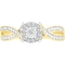 10K Gold Diamond Accent Promise Ring - Image 1 of 2