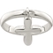 Sterling Silver Solid Cross Dangle Ring - Image 1 of 3