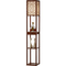 Artiva USA Etagere 63 in. Dark Walnut Shelf Floor lamp with Shade and Drawer - Image 2 of 4