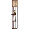 Artiva USA Etagere 63 in. Dark Walnut Shelf Floor lamp with Shade and Drawer - Image 3 of 4