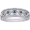 Sofia B. Sterling Silver 1/4 CTW Blue and White Diamond Filigree Anniversary Band - Image 1 of 4