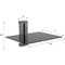 ProMounts FSH1 Universal AV Component Single Shelf Wall Mount Bracket - Image 4 of 5