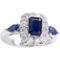 Matrix 14K White Gold 5/6 CTW Diamond Engagement Ring Size 7 - Image 2 of 2