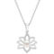 Sterling Silver Freshwater Cultured Pearl and Diamond Lotus Flower 18 in. Pendant - Image 1 of 2