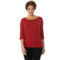 Passports Knit Boat Neck 3/4 Sleeves Tee - Image 1 of 3