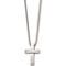 Chisel Stainless Steel Brushed and Polished Cross Pendant - Image 1 of 4