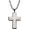 Inox Matte Stainless Steel Short Cross Pendant with Steel Box Chain - Image 1 of 4