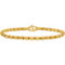 24K Pure Gold 3.2mm Solid Medium Round Barrel Link Chain 8 in. Bracelet - Image 1 of 5