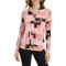 Calvin Klein Printed Button Front Collared Top - Image 1 of 5