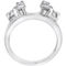 14K White Gold 5/8 CTW Round and Baguette Diamond Split-Shank Wrap - Image 2 of 3