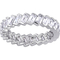Sterling Silver Cubic Zirconia Angled Eternity Ring - Image 1 of 3