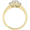 Sofia B. 10K Yellow Gold Lab Created White Sapphire 3 Stone Engagement Ring - Image 2 of 4