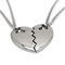 Shields of Strength Friends Stainless Steel Heart Cross Necklace Genesis 31:49 - Image 1 of 2