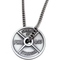 Shields of Strength Men's Stainless Steel Stack Plate Dumbbell Necklace, Phil 4:13 - Image 1 of 2
