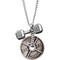 Shields of Strength Women's Antique Finish Combo Necklace, Phil 4:13/Luke 1:37 - Image 1 of 2