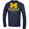 Champion Men's Navy Michigan Wolverines Team Stack Long Sleeve T-Shirt - Image 4 of 4