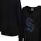 Cuce Women's Black Seattle Kraken Rhinestone V-Neck Pullover Sweatshirt - Image 2 of 4