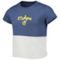 League Collegiate Wear Girls Youth Navy/White Michigan Wolverines Colorblocked T-Shirt - Image 3 of 4