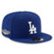 New Era Men's Royal Los Angeles Dodgers 2022 season Side Patch 59FIFTY Fitted Hat - Image 1 of 4