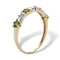 .32 TCW Genuine Round Emerald and Diamond accent Band in 10k Gold - Image 2 of 5
