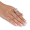 PalmBeach Platinum-Plated Pear-Cut Cubic Zirconia Butterfly Wraparound Ring - Image 3 of 5