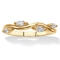 Marquise-Cut Cubic Zirconia Twisted Vine Ring .40 TCW 18k Gold-Plated - Image 1 of 5