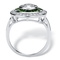 PalmBeach 2.26 TCW CZ and Emerald Halo Ring in Platinum-plated Sterling Silver - Image 2 of 5