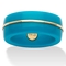 Round Viennese Turquoise 14k Yellow Gold Ring Band - Image 1 of 5