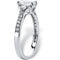 PalmBeach Platinum-plated Sterling Silver Created White Sapphire Promise Ring - Image 2 of 5
