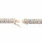 PalmBeach Diamond Accent Gold-Plated Two-Tone Pave-Style S-Link Tennis Bracelet 7