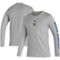 adidas Men's Heather Gray Boca Juniors Team Crest Long Sleeve T-Shirt - Image 1 of 4