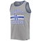 '47 Men's Heathered Gray Los Angeles Dodgers Edge Super Rival Tank Top - Image 3 of 4