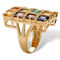 8.40 TCW Princess-Cut Multicolor Cubic Zirconia Yellow Gold-Plated Ring - Image 2 of 5