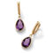 Pear-Cut Simulated Birthstone Drop Earrings in 14k Gold-plated Sterling Silver - Image 1 of 4