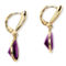 Pear-Cut Simulated Birthstone Drop Earrings in 14k Gold-plated Sterling Silver - Image 2 of 4
