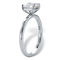 PalmBeach Princess-Cut Platinum-Plated Silver White Sapphire Engagement Ring - Image 2 of 5