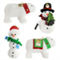 Martha Stewart Holiday Plush Polar Bear and Snowman 4 Piece Ornament Set in Whit - Image 1 of 5