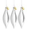 Martha Stewart Holiday Double Pointed 3 Piece Ornament Set in Silver - Image 1 of 4