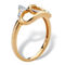 PalmBeach Diamond Accent Interlocking Heart Ring in Gold-plated Sterling Silver - Image 2 of 5