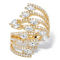 PalmBeach 2.61 TCW Marquise-Cut Cubic Zirconia Gold-Plated Wraparound Leaf Ring - Image 1 of 5