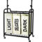 Oceanstar 3-Bag Rolling Laundry Sorter with Adjustable Hanging Bar, White - Image 1 of 5