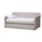 Baxton Studio Camelia Upholstered Twin Size Daybed with Trundle - Image 1 of 5
