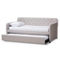 Baxton Studio Camelia Upholstered Twin Size Daybed with Trundle - Image 2 of 5