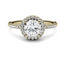 Charles & Colvard 1.30cttw Moissanite Halo Engagement Ring in 14k Yellow Gold - Image 1 of 5