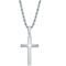 Metallo Stainless Steel Polished Cross Necklace - Image 1 of 3