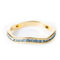 18K Gold over Sterling Silver Crystal Birthstone Stackable Wave Ring - Image 1 of 2