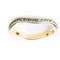 18K Gold over Sterling Silver Crystal Birthstone Stackable Wave Ring - Image 2 of 2