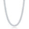 Links of Italy Sterling Silver 6mm Barrel CZ Chain - Rhodium Plated - Image 1 of 3