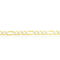 Links of Italy Sterling Silver 4mm Pave Figaro Anklet - Gold Plated - Image 2 of 3