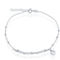 Bella Silver Sterling Silver Beads with Heart Charm Anklet - Image 1 of 2